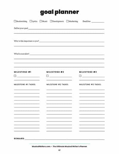 Ultimate Musical Writer's Planner (Digital/Printable) | MusicalWriters.com