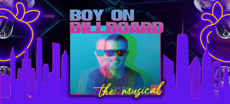 boy on billboard poster